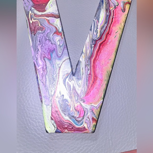 Paint Pour Custom Letters - one of a kind every time - Picture 5 of 16